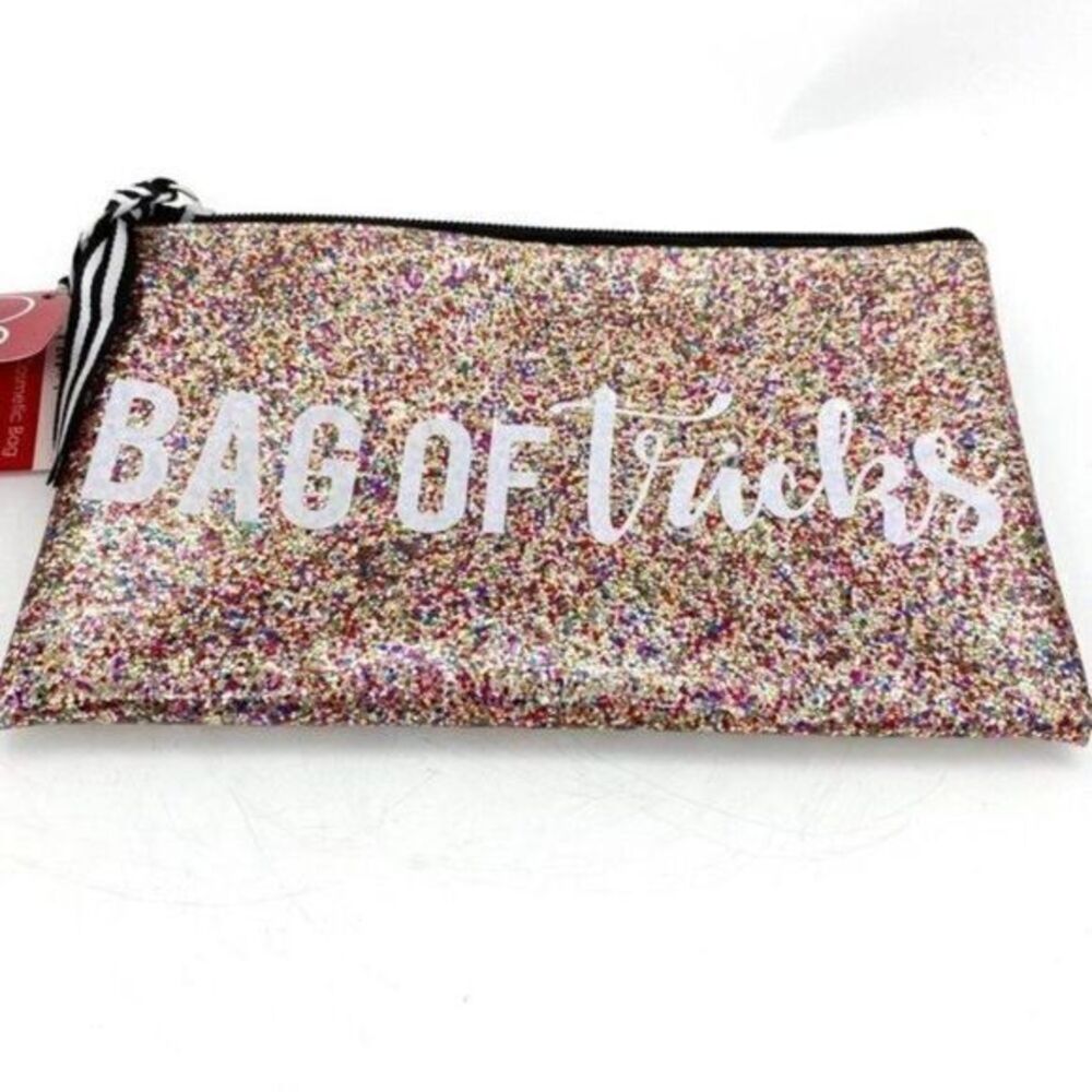Onxy Glitter Cosmetic Bag New